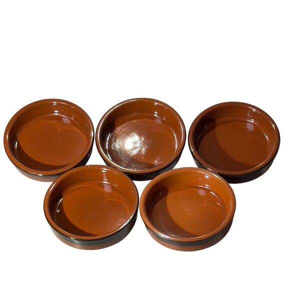 Set Of 5 Cermer Ceramic Tapas Dishes Terracotta Brown Microwave & Oven Safe - Picture 7 of 8